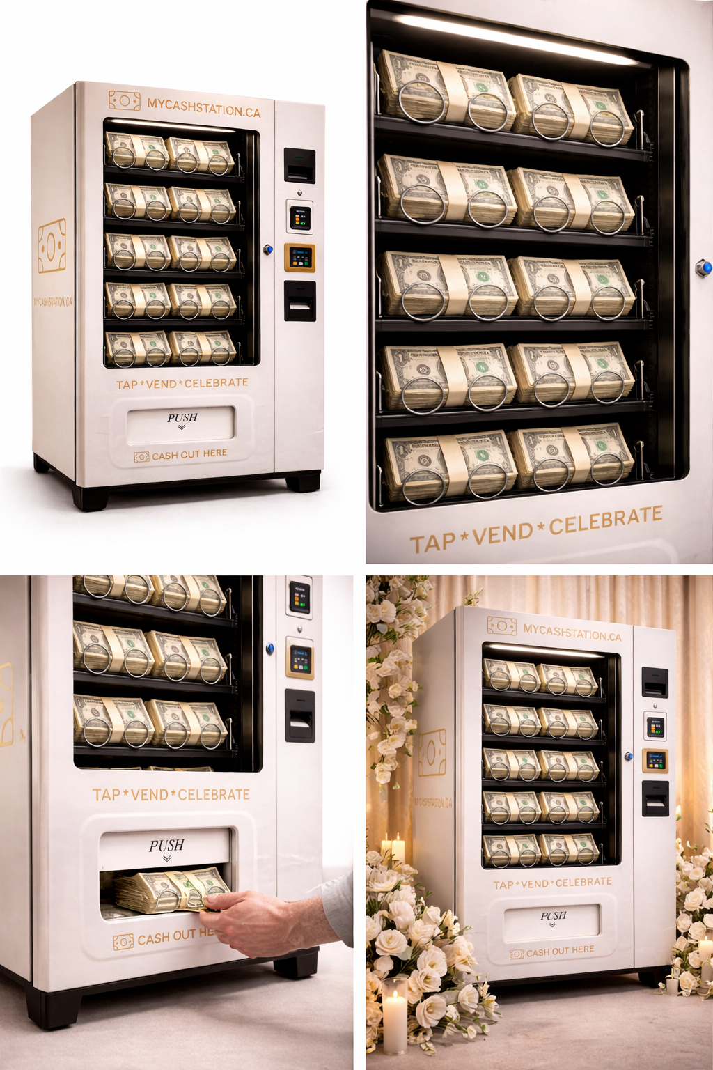 MyCashStation vending machine at a wedding celebration