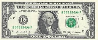 Crisp real $1 USD bill for money spraying at events